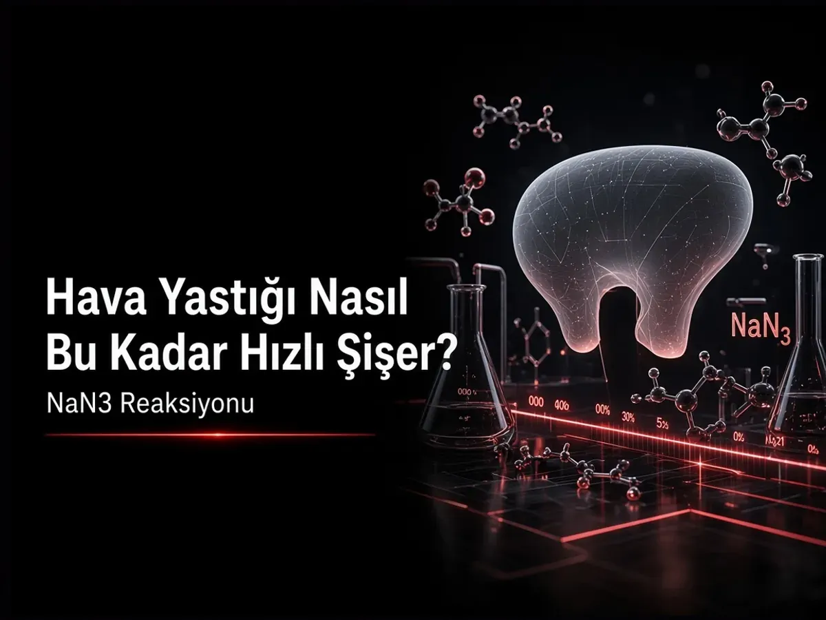 Hava yastığı nasıl bu kadar hızlı şişer? NaN3 tepkimesi, azot gazı ve milisaniye TYT kapak şeması