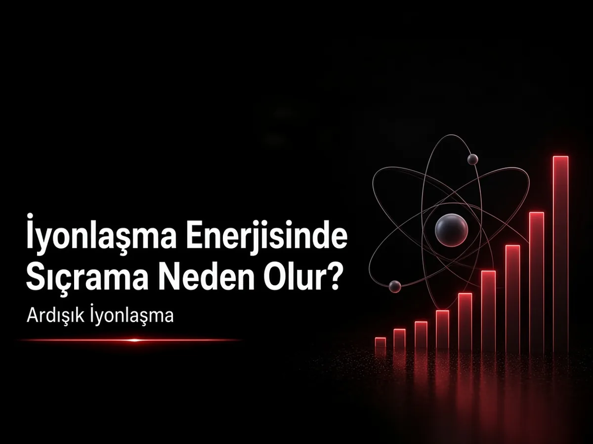 İyonlaşma enerjisinde sıçrama: ardışık iyonlaşma ve iç kabuktan kopan elektronu gösteren kapak görseli