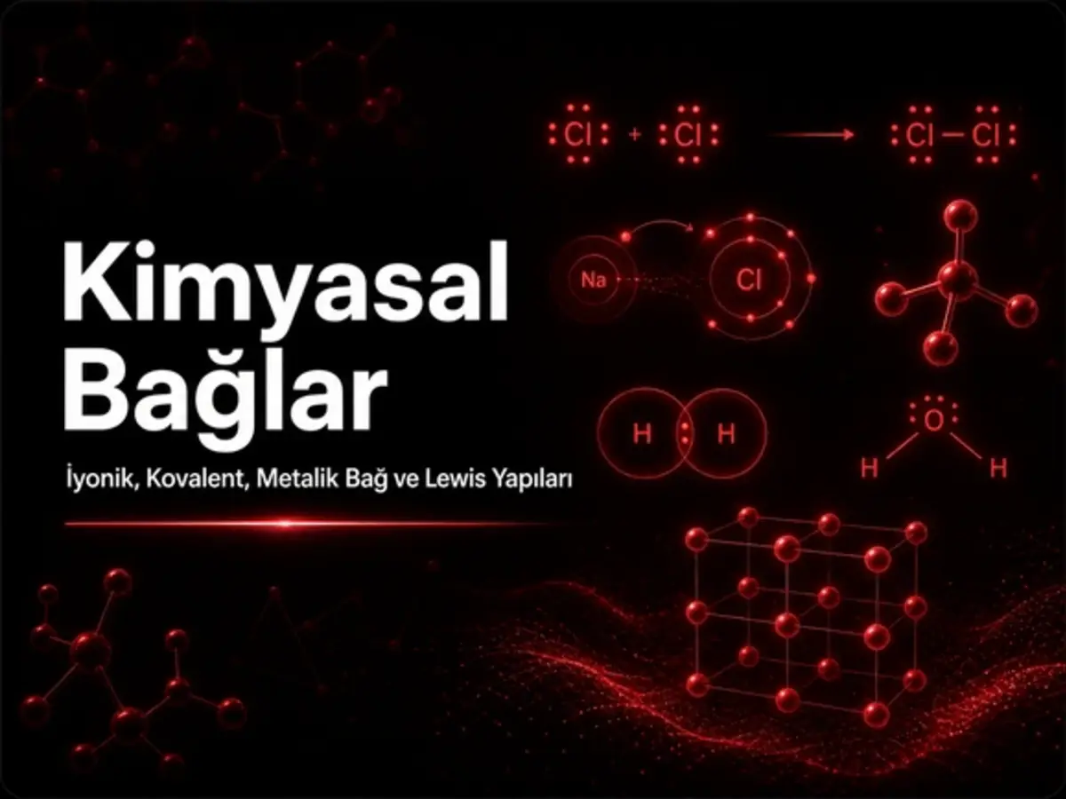 İyonik, kovalent ve metalik bağ modelleri ile Lewis yapısı çalışan YKS kimya öğrencisi