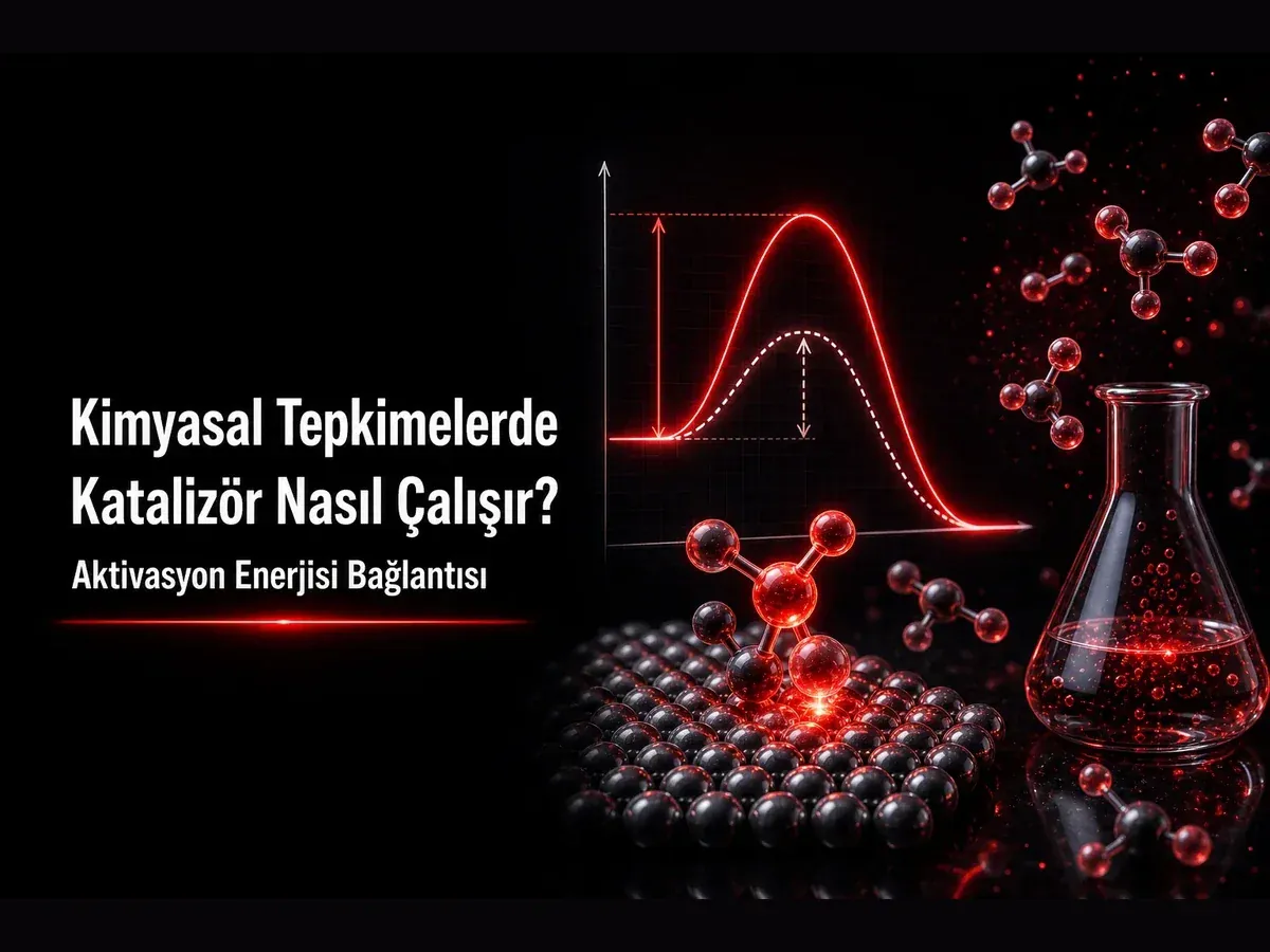 Katalizör ve aktivasyon enerjisi diyagramı: düşük enerji yolu, tepkime hızı, TYT kimya