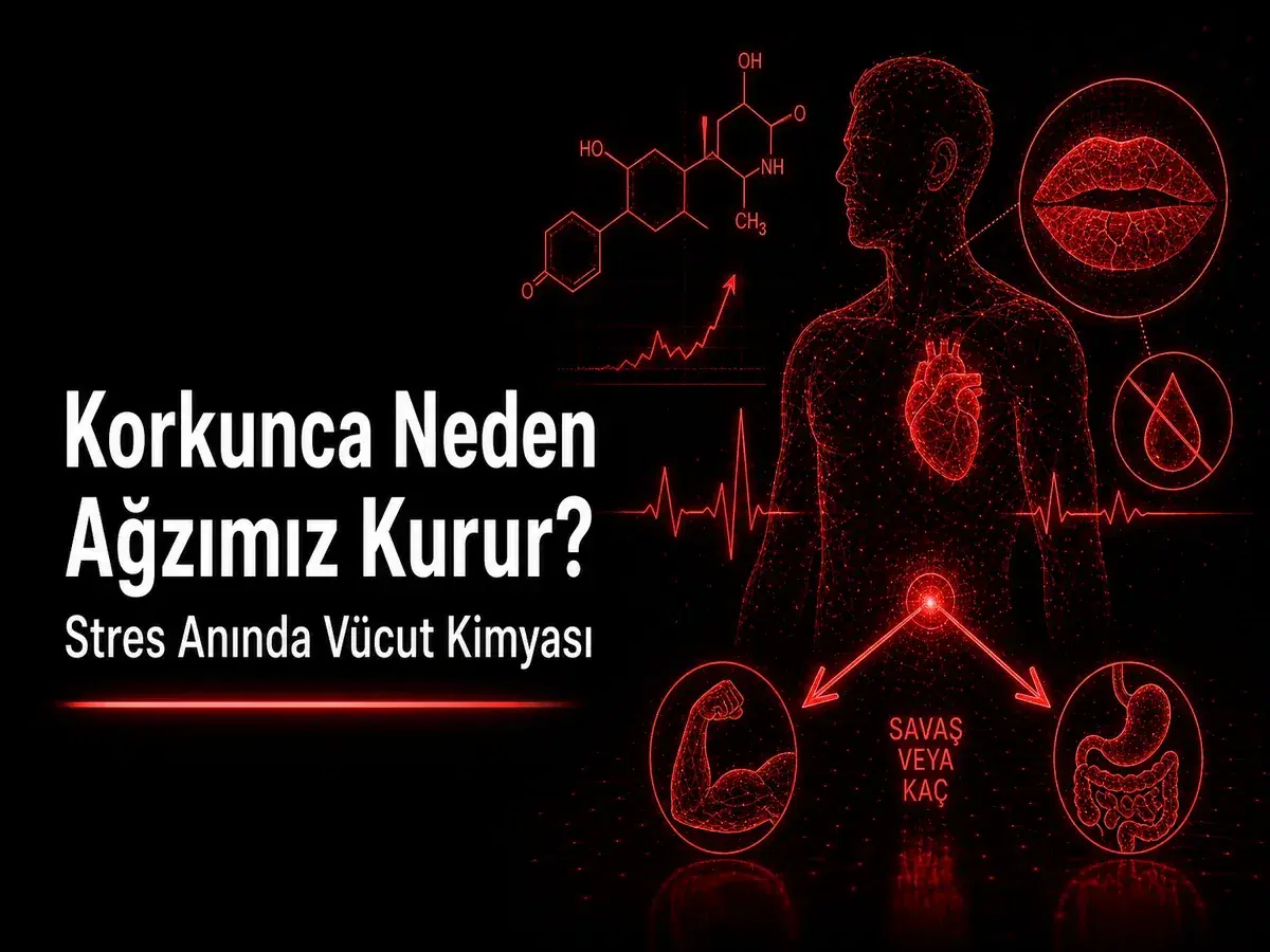 Korkunca neden ağzımız kurur: stres anında adrenalin, tükürük ve savaş-kaç tepkisi kapak görseli