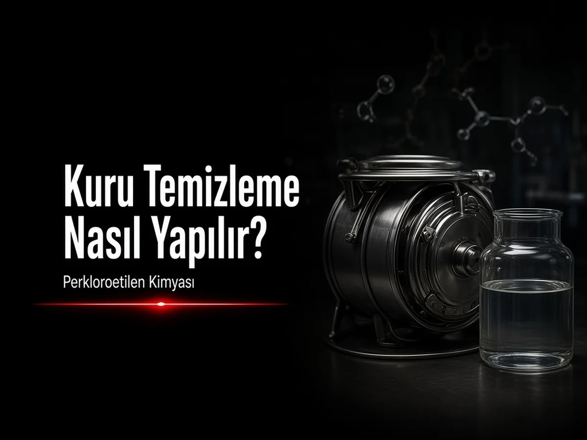 Kuru temizleme nasıl yapılır: perkloroetilenin yağ lekesini çözmesi ve kapalı makinede geri kazanılması kapak görseli