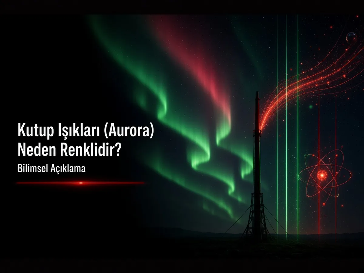 Kutup ışıkları aurora neden renklidir TYT kapak görseli, oksijen azot emisyon spektrumu