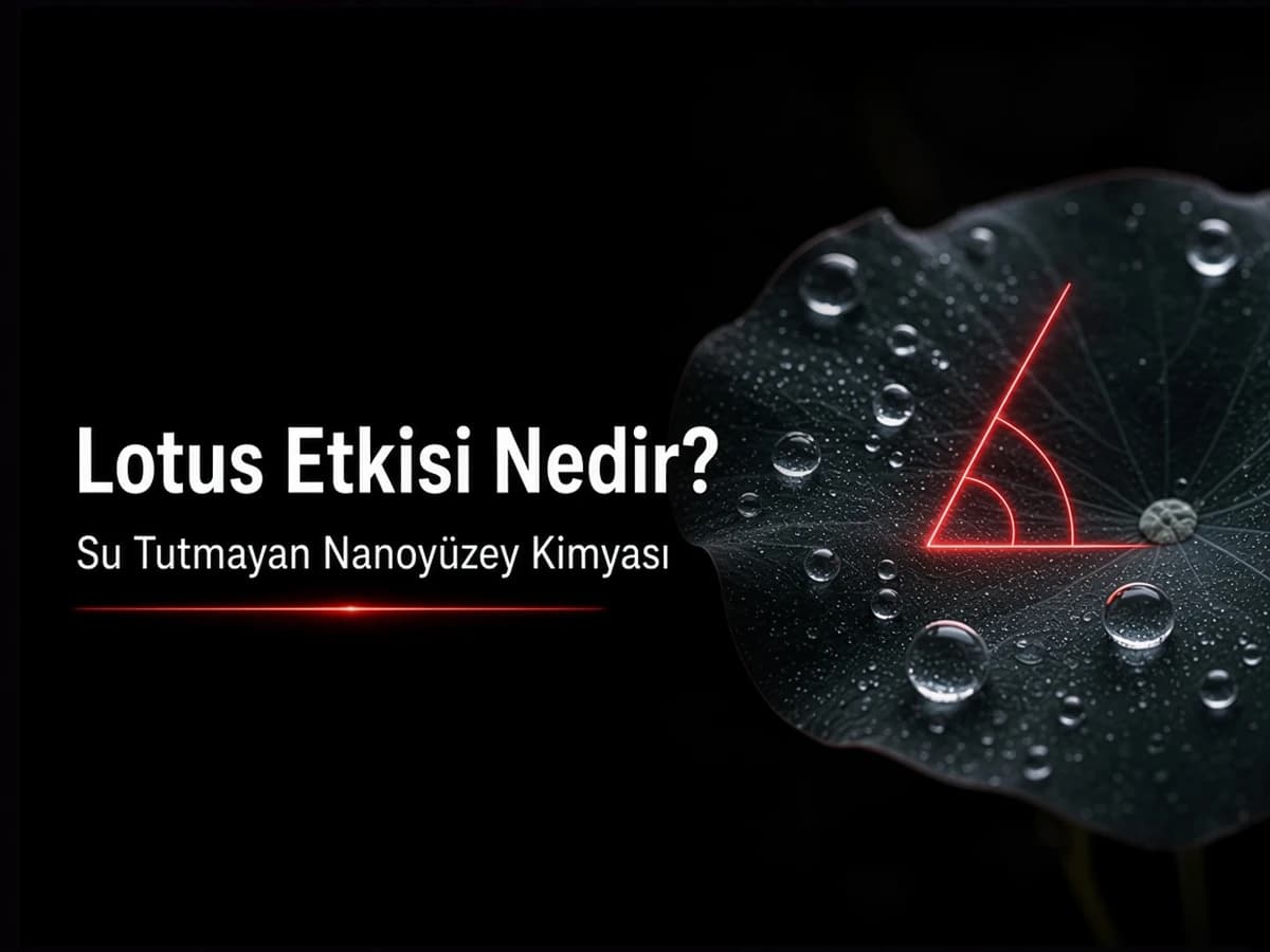 Lotus etkisi nedir? Su tutmayan nanoyüzey, nilüfer damlası ve süperhidrofobi TYT kapak şeması