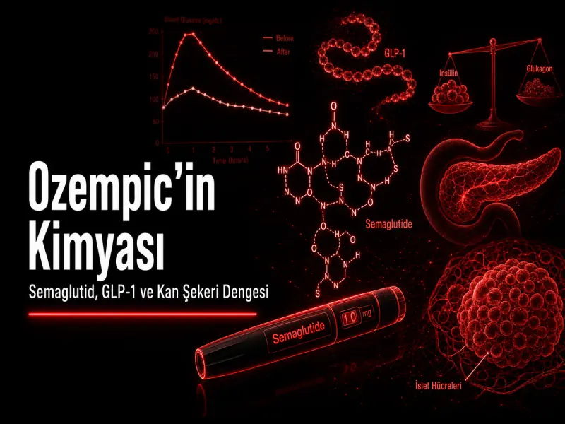 Ozempic kan şekeri kimyası; semaglutid GLP-1 insülin glukagon dengesi; TYT günlük hayat kapak görseli