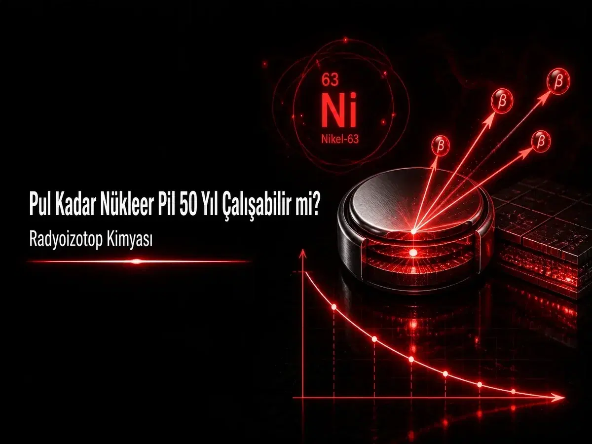 Pul Kadar Nükleer Pil 50 Yıl Çalışabilir mi? Radyoizotop Kimyası: Ni-63 betavoltaik kapak