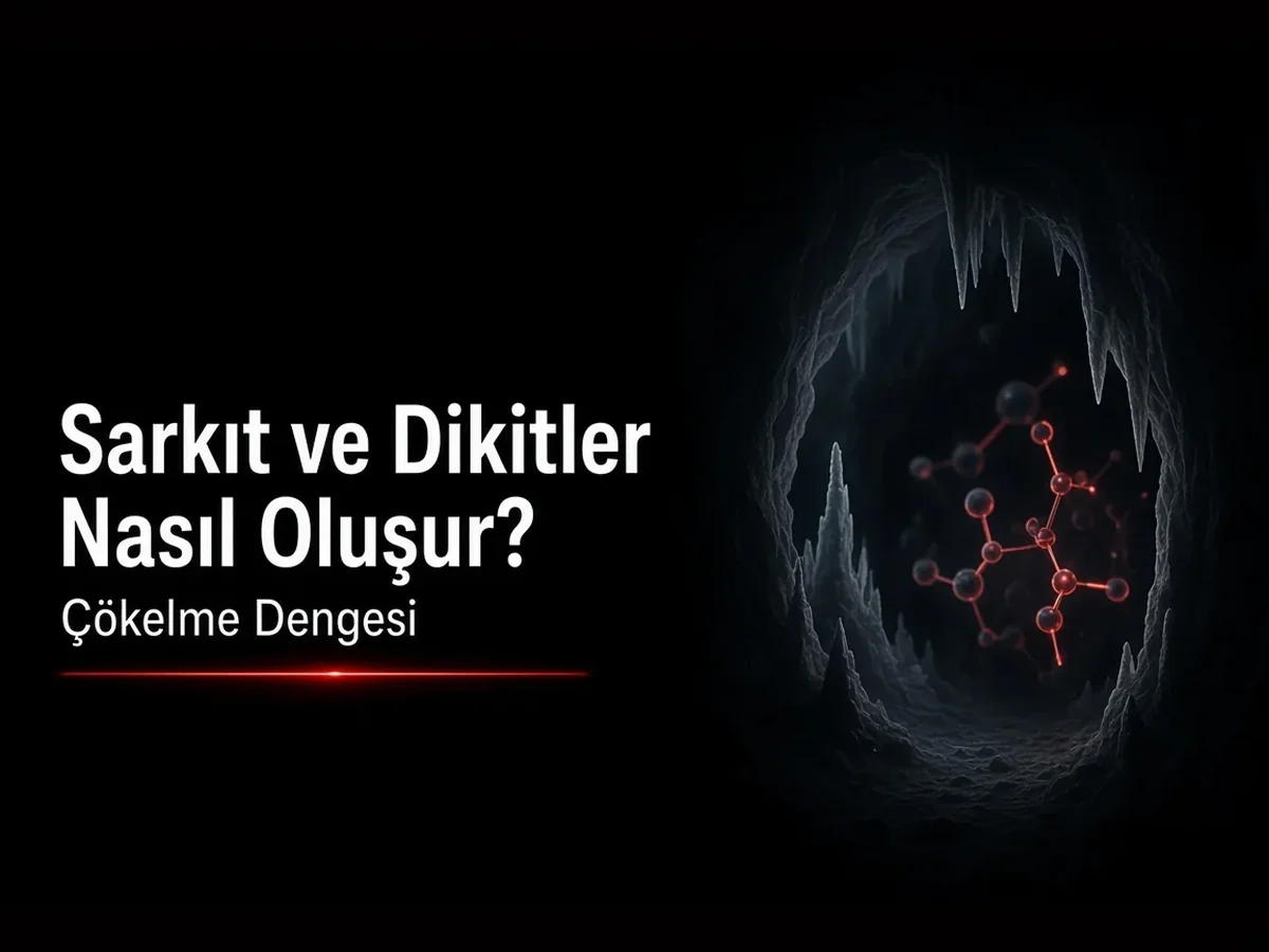 Sarkıt ve dikitler nasıl oluşur AYT kapak görseli, mağara CaCO3 çökelme dengesi şeması