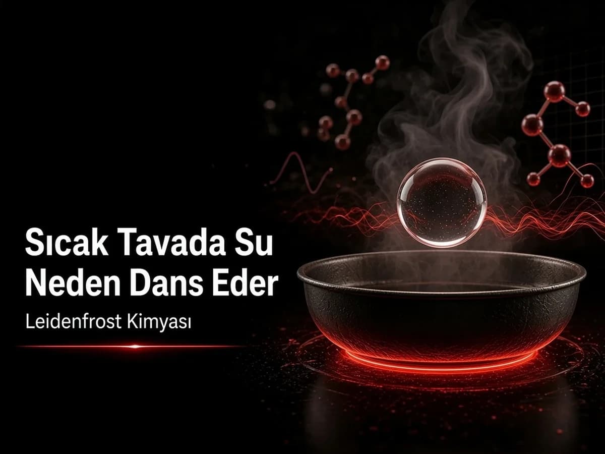Sıcak tavada su neden dans eder: Leidenfrost buhar yastığı ve dans eden damla kapak görseli