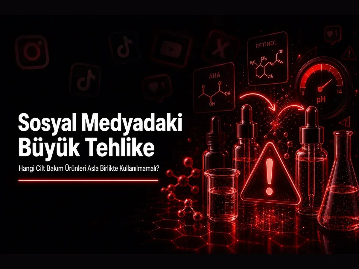 Sosyal medya cilt bakım mitleri hangi ürünler birlikte kullanılmaz retinol AHA benzoyl peroxide blog kapak görseli