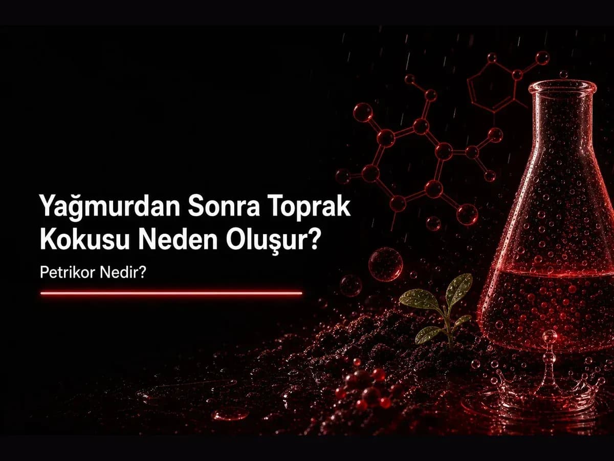 Yağmur sonrası toprak kokusu, petrikor ve geosmin kimyası konulu TYT kimya blog kapak görseli