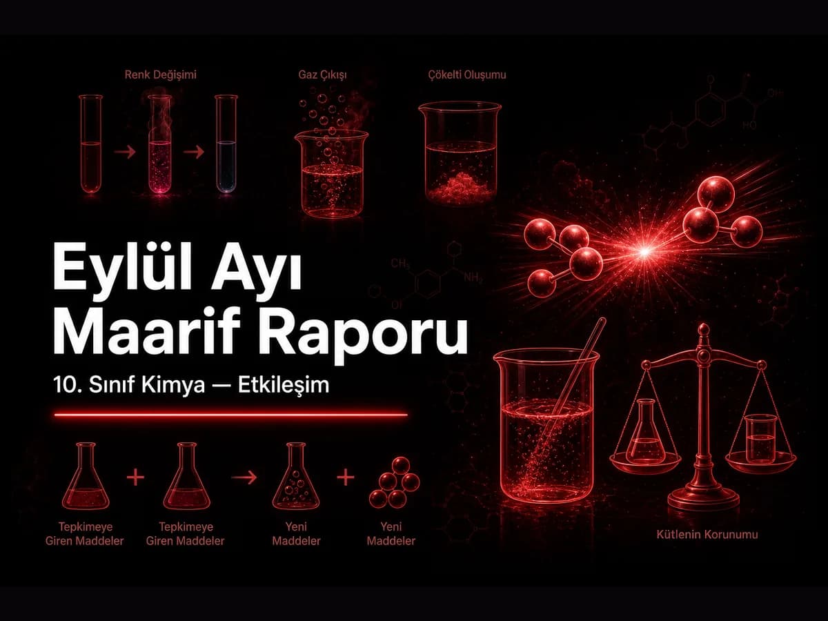 Eylül ayı Maarif ders raporu kapak görseli