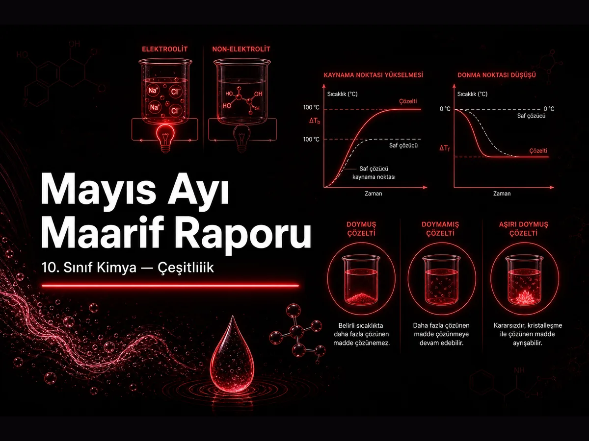 10. sınıf kimya mayıs ayı Maarif ders raporu kapak görseli