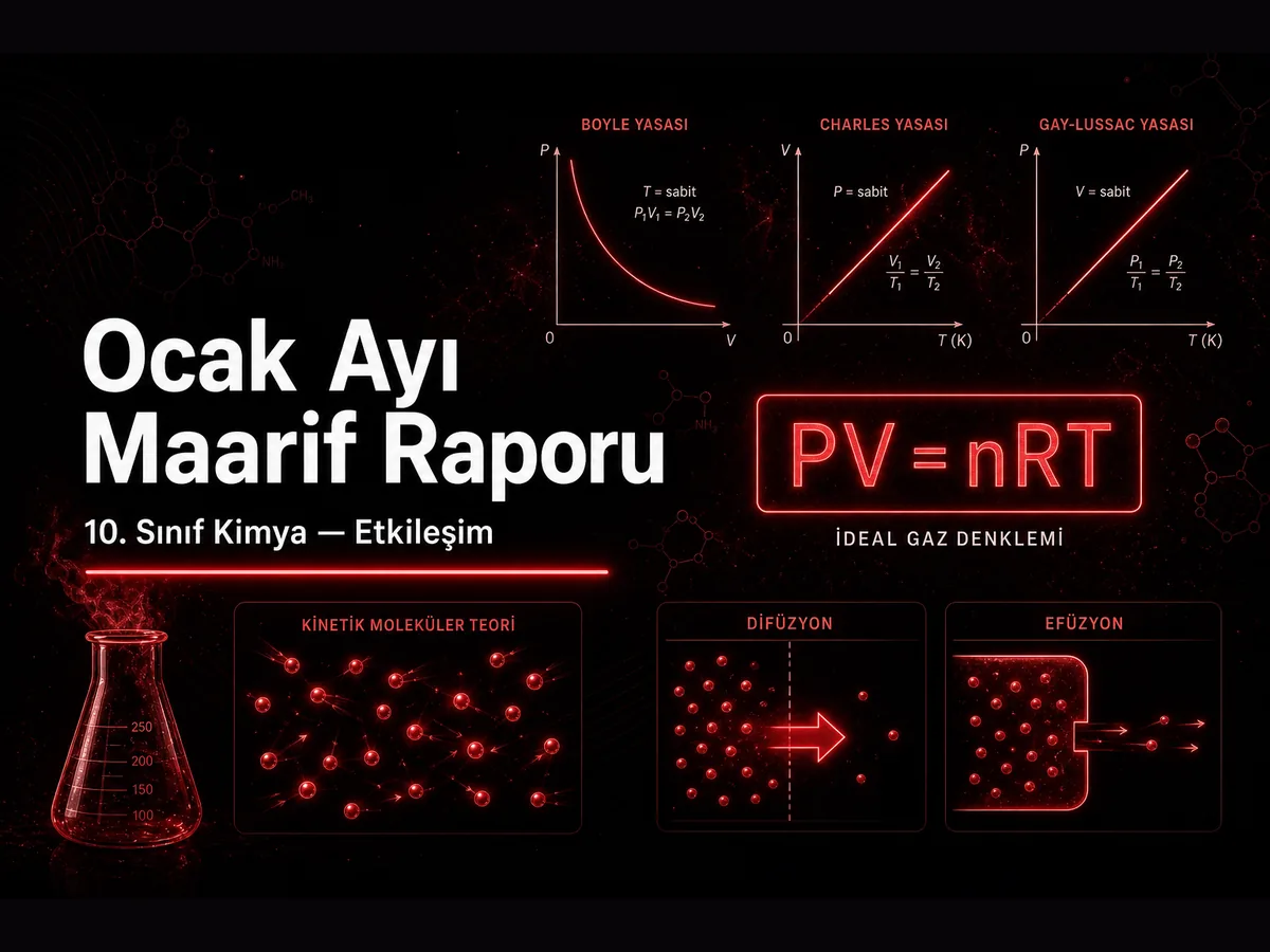 10. sınıf kimya ocak ayı Maarif ders raporu kapak görseli