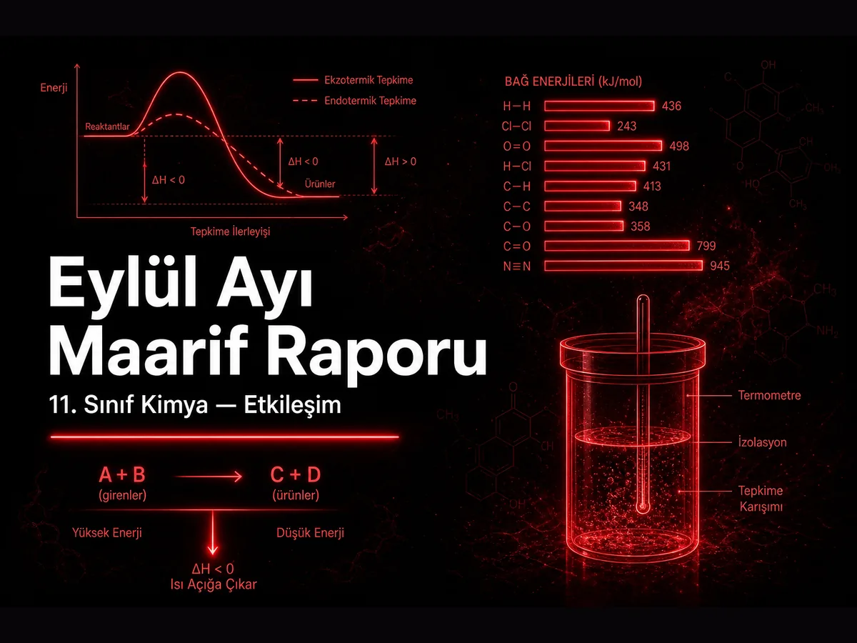 Eylül ayı Maarif ders raporu kapak görseli