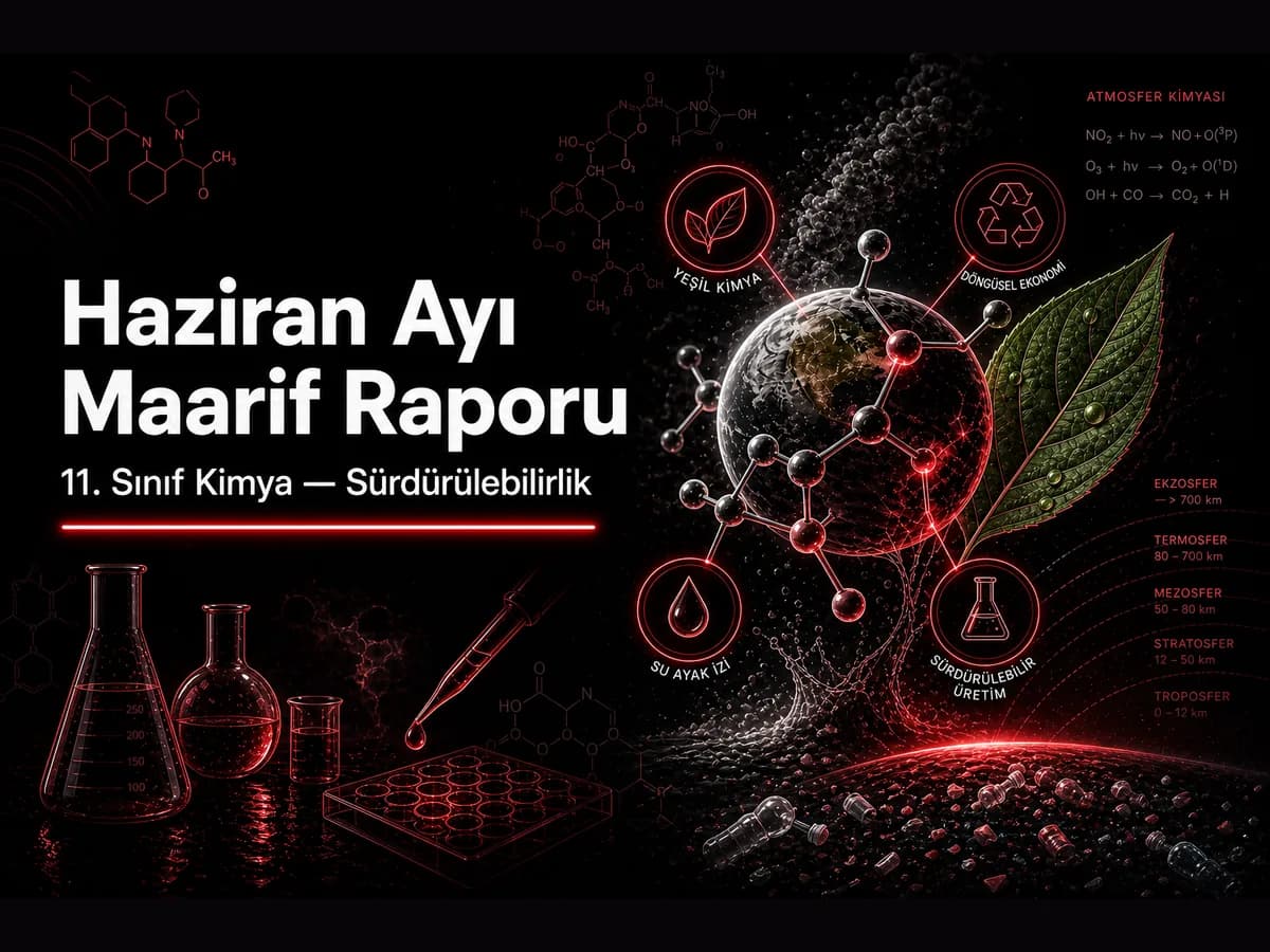 Haziran ayı Maarif ders raporu kapak görseli