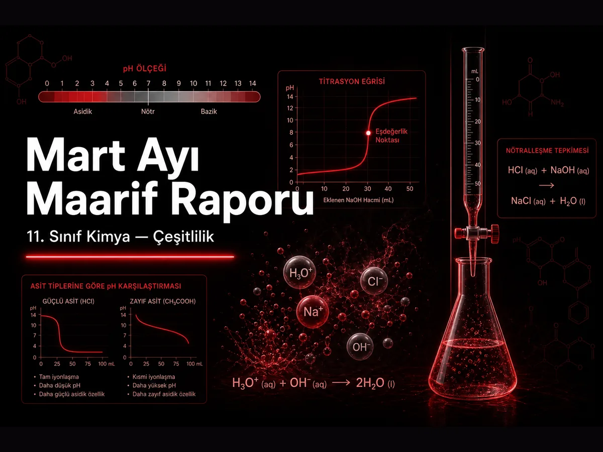 Mart ayı Maarif ders raporu kapak görseli