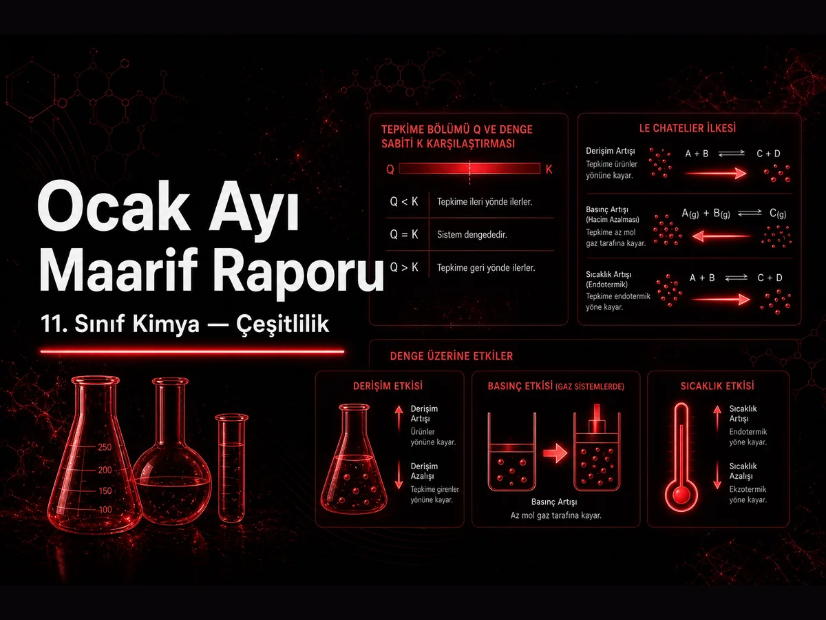 Ocak ayı Maarif ders raporu kapak görseli