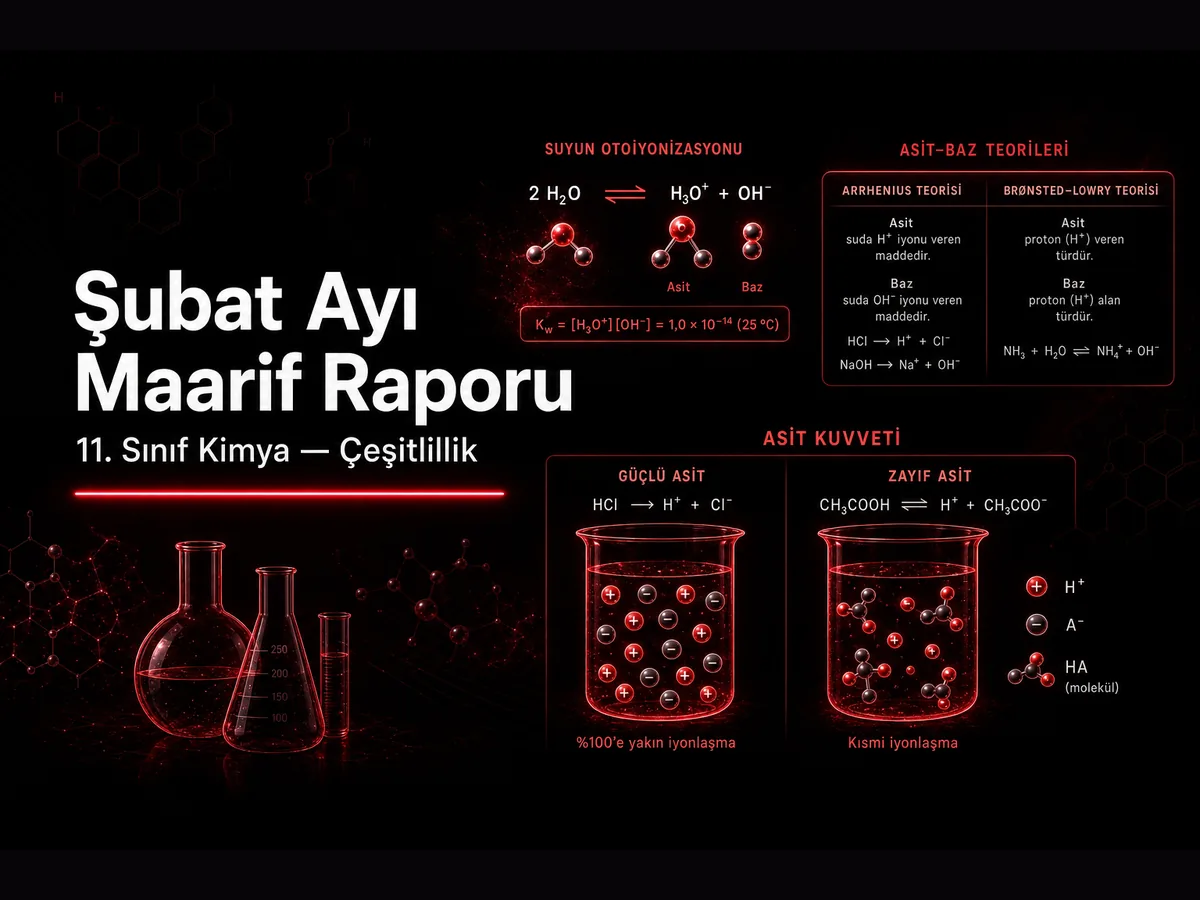 Şubat ayı Maarif ders raporu kapak görseli