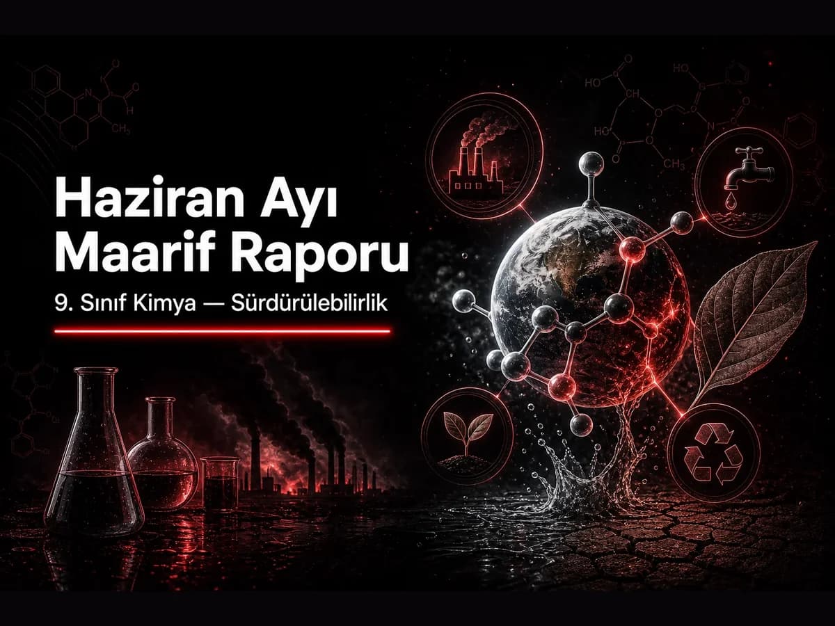 Haziran ayı Maarif ders raporu kapak görseli